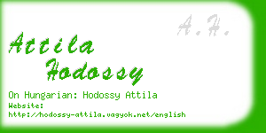 attila hodossy business card